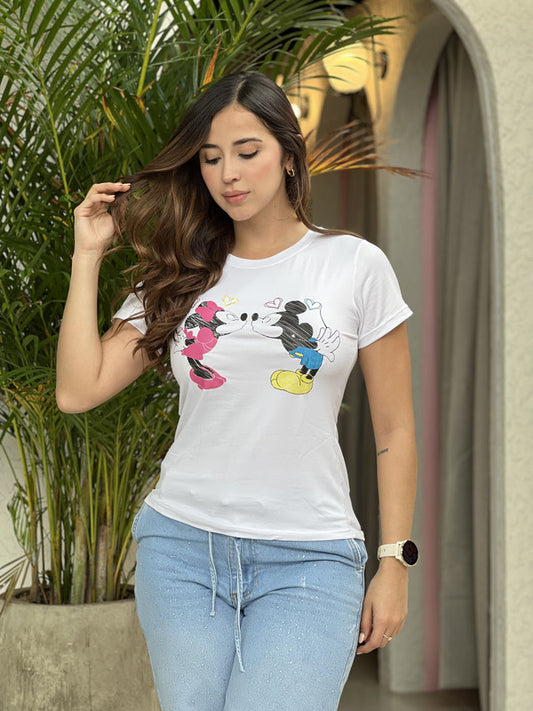 Básica blanca estampada