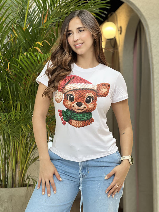 Básica blanca estampada